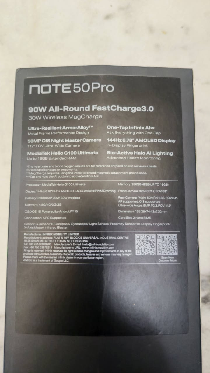 انفنكس نوت 50 برو
ذاكره 256

رام 8+8

يشغل 60 فريم 

بدون ملحقات

جهاز نظافه 💯/💯

السعر 300 قفل

العنوان بغداد التراث مقايبل حسينية سيد جبار 📍

رقمي ***********
