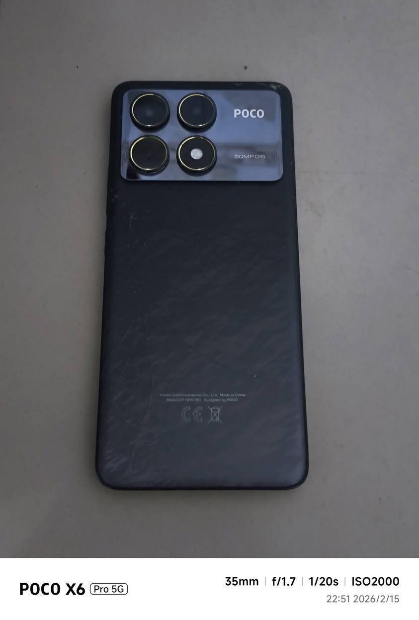 Poco f6pro للبيع

مواصفات 
الاسم -بوكو اف 6 برو
المعالج - سناب دراكون 8جن 2
تخزين GB512 
عشوائي 12+12 يعني24GB
بطارية 5000 وتستقبل شحن 120w
ملخقات فقط كفر 
مكفول ما عدا الكسر بالضهر مثل ما موضح بالصور
السعر 400 وبي مجال للشراي


**إذا كنت صاحب هذا الإعلان وتريد حذفه لأي سبب، رجاءا أرسل رسالة إلى الدعم الفني**