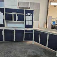 كاونتر أرضي ٢م • سنك ١م٢٠ مرمر • المنيوم سوكي