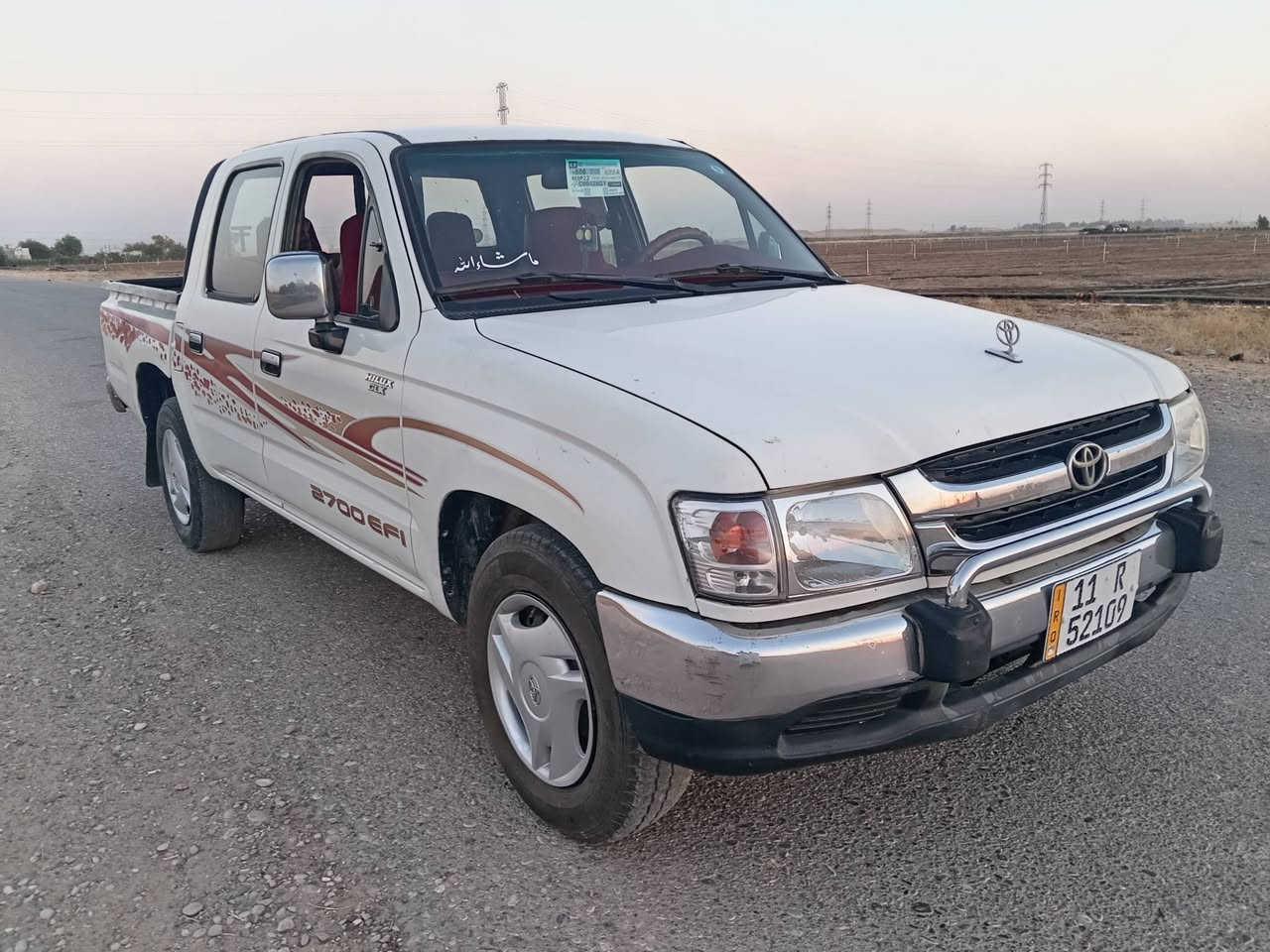 السلام عليكم
بيك اب جمره موديل 2002 جي ال اكس فول
حار بارد شغال العنوان كركوك
رقم بغداد انكليزي 
السعر 118
رقم الهاتف ***********
