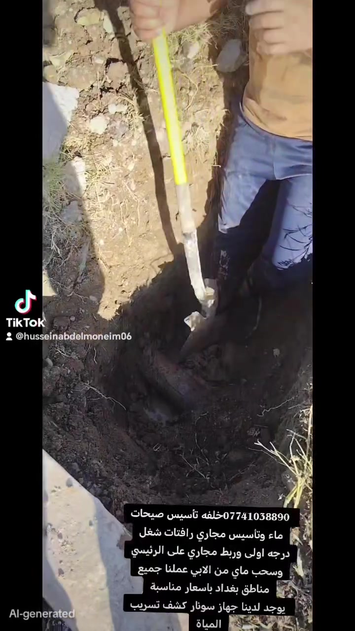 ***********خلفه تأسيس صيحات ماء وتأسيس مجاري رافتات شغل درجه اولى وربط مجاري على الرئيسي وسحب ماي من الابي عملنا جميع مناطق بغداد باسعار مناسبة
يوجد لدينا جهاز سونار كشف تسريب المياه
*********** واتساب @إشارة
***********خلفه تأسيس صيحات ماء وتأسيس مجاري رافتات شغل درجه اولى وربط مجاري على الرئيسي وسحب ماي من الابي عملنا جميع مناطق بغداد باسعار مناسبة
