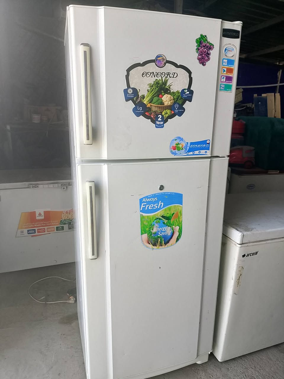 ثلاجه كونكرد ٢٠ قدم ضمان شهر نضيفه فول سعرهه ٢٧٥ وبيهه مجال مكاني شيخ حمد طريق زملت حمدي مقابل وكيل عادل عبوو *********** بي واتساب
