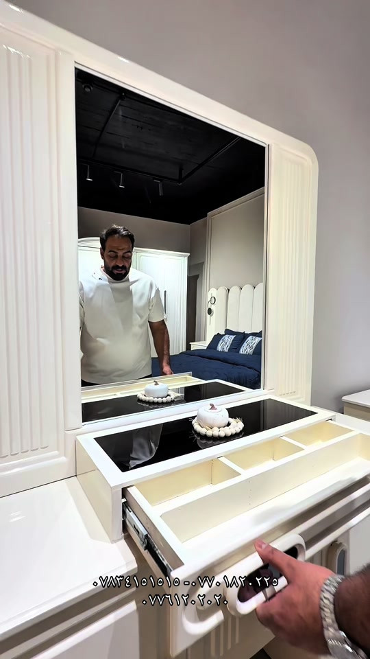 موديل رواسي فصال تركي نجارة عراقية  من أجمل الموديلات المودرن  السعر 3 ملايين و650 فقط غرفة 6 ابواب طابقين ملحق داخلي تتكون من 11 قطعة  الوجه MDF ثمانية ملم الداخل صاج طبيعي وقواطع المجرات بلوك بورد وسكك حديد الظهر چرچوبة شد براغي  النرمادا شريطية على طول الابواب  السرير خشب رگم لوح 6 ارجل ثقيل مرايا قيافة إضافية  شازلون وطابورية اضافيات  ارتفاع الكنتور 251سم عرض الكنتور 327سم عرض زاوية الملابس 117سم يعني الكنتور وزاوية الملابس ضلع كامل 443سم السعر 3650 فقط شركة الأفراح للأثاث العراقي  البيع بالنقد وبالأقساط ‏ غرفة نوم- اطقم قنفات - مفروشات - اخشاب تصنيع الأثاث  ‏العنوان محافظة واسط قضاء العزيزية قرب كراج بغداد مقابل مقهى حوران ‏التوصيل والشد مجاني إلى جميع محافظات العراق ‏خدمة استبدال الغرف العراقية القديمة بغرفة جديدة مع الاتفاق على الفرق ‏ خدمات ما بعد البيع لمدة سنة مجانية  *********** *********** *********** *********** *********** *********** #اثاث #غرف #مودرن #ديكورات_داخليه #نجارة 
