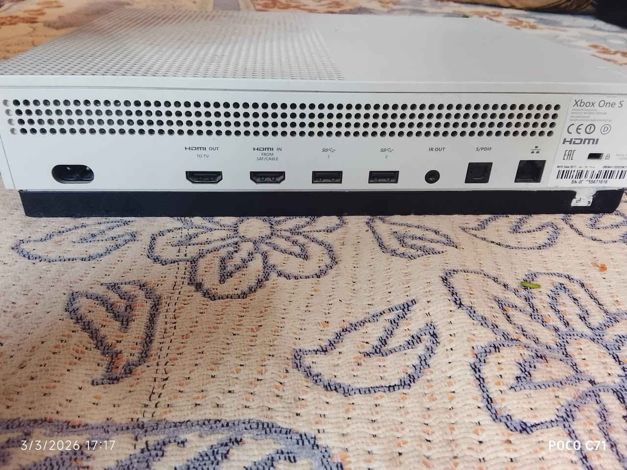 سلام عليكم جهاز اكس بوكس وان اس للبيع ذاكرته واحد تيرا يده مال Xbox series s  جهاز ملحقاته كلها كامله وايراته وكارتونه مالته موجودة بي شخط جدا بسيط يم دكمة دخول القرص سعر 150 وبي مجال المكان كربلاء حي العامل


**إذا كنت صاحب هذا الإعلان وتريد حذفه لأي سبب، رجاءا أرسل رسالة إلى الدعم الفني**