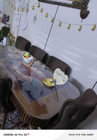 ميز طعام • خشب زان • تكمه