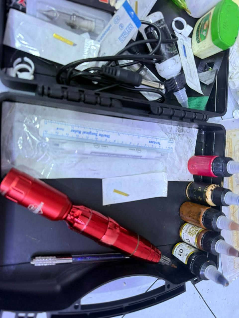 للبيع
عربانه ب٣٥ وبيها مجال بسيط 
جهاز هوك مع أغراضه كامله ب١٥٠ قفل
واحبار كامله تاتو وشم توريد وستينصل مال وشم ومجله وافتار تاتو وقبق تاتو +
قلم كاربون وقلم تاتو شفرات كامل وابر تاتو+مخدر تاتو وشم
العنوان بغداد شهداء العبيدي


**إذا كنت صاحب هذا الإعلان وتريد حذفه لأي سبب، رجاءا أرسل رسالة إلى الدعم الفني**