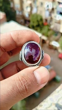 عقيق كرزي يمني • خاتم فضة 970 • وزن ٣٨+جرام