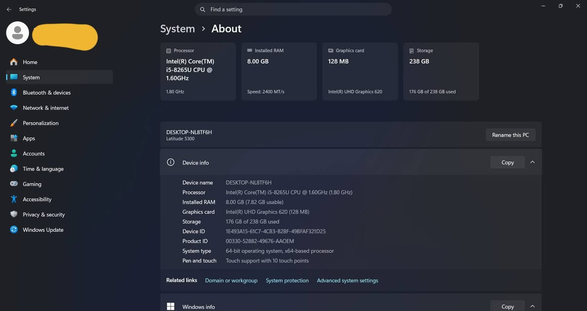 السلام عليكم
لابتوبات DELL
الشاشة مضروبة مثل ما بالصورة 
الشاشة لمس واضربه ما مأثرة علة اللمس 
معالج i5  جيل ثامن 
 رام 8GB 
هارد SSD 256GB
كارت شاشة داخلي 
حجم الشاشة 13 
الحاسبة كنت مشغل عليها برامج هندسية وبرامج مايكروسوفت اوفس بسلاسة 
تكدر تربط عليها شاشة وتستعملهة مثل دسكتوب او تكدر تستعملها هكذا طبيعي

اذا تفيدك حط سعرك او راسلني على الخاص


**إذا كنت صاحب هذا الإعلان وتريد حذفه لأي سبب، رجاءا أرسل رسالة إلى الدعم الفني**