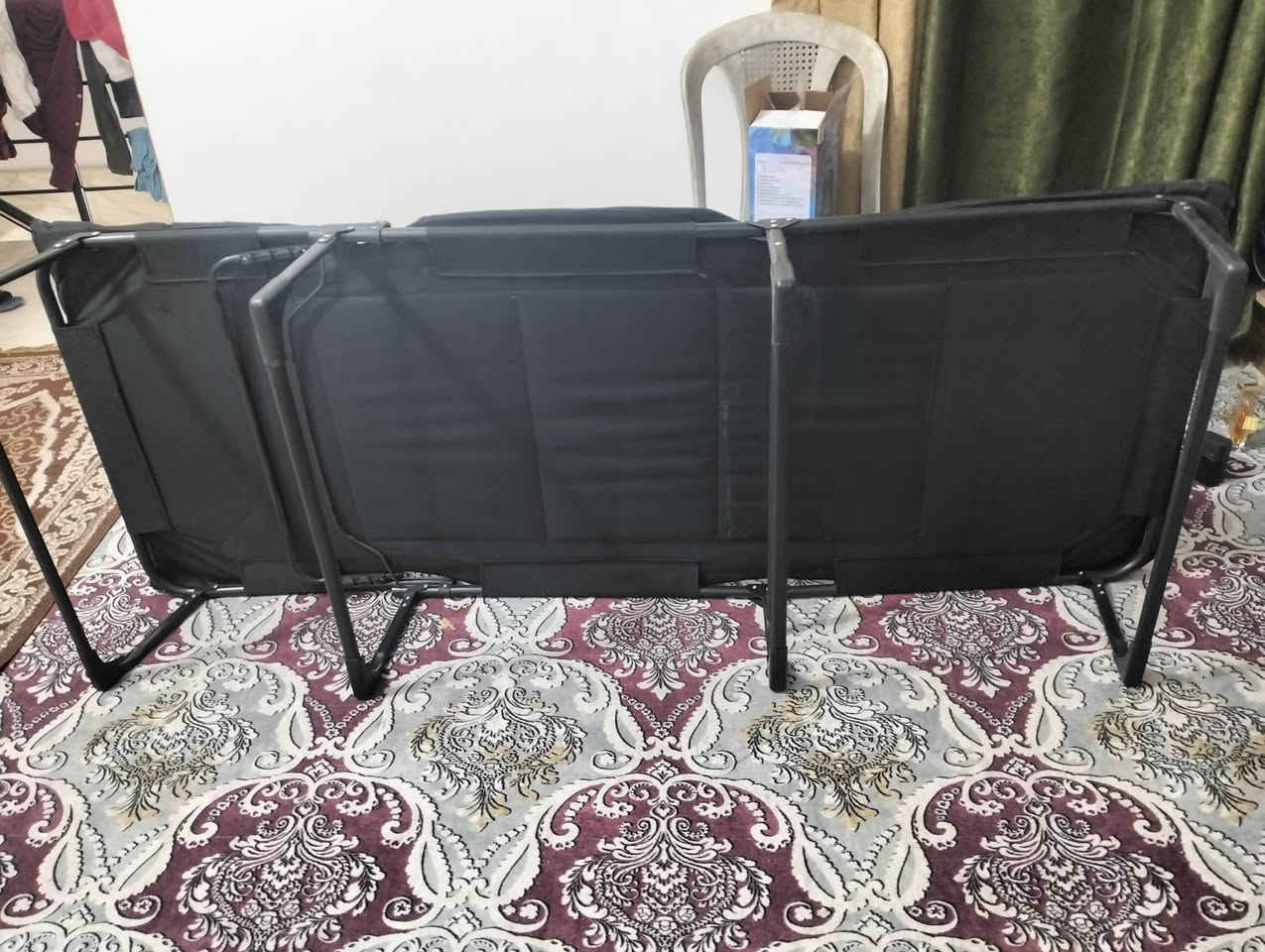 سلام عليكم سرير يطبك  صار شهر من مشترية السعر 45مع التوصيل 
طول 190  عرض 75 سهل التطبيك  والفتح 
 للتواصل *********** واتساب
