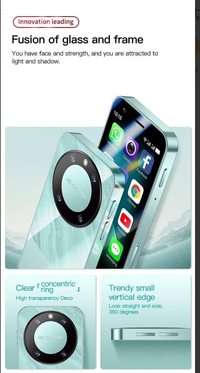 هاتف SOYES F8 Pro Max الذكي الصغير جدا 
يتميز الهاتف بحجم مدمج للغاية، مما يجعله خيارًا مناسبًا للمستخدمين الذين يفضلون الأجهزة الصغيرة. 
يعمل الهاتف بنظام التشغيل Android 8.1 ويدعم تطبيقات شائعة مثل WhatsApp و Facebook و YouTube. 
يحتوي الجهاز على شاشة عالية الدقة مقاس 3.0 بوصة، ومعالج رباعي النواة، وذاكرة وصول عشوائي (RAM) بسعة 1 جيجابايت، وذاكرة تخزين داخلية بسعة 16 جيجابايت. 
يتضمن ميزات الاتصال بشبكة الجيل الثالث (3G) و Wi-Fi و Bluetooth، بالإضافة إلى كاميرا خلفية بدقة 2 ميجابكسل ودعم شريحتين SIM. 
يمكن فتح قفل الهاتف باستخدام تقنية التعرف على الوجه لمزيد من الأمان.

سعر 40 مع توصيل

للحجز والاستفسار واتساب ***********

يوجد توصيل لكل محافضات العراق

#أمزون #اوربي #سروال #طلعة #كشخة #ستايل #نسائي #ملابس #بجامة #اناقة #اوربي #سروال #طلعة #كشخة #ستايل #نسائي #ملابس #بجامة #اناقة #اوربي #سروال #طلعة #كشخة #ستايل #نسائي
