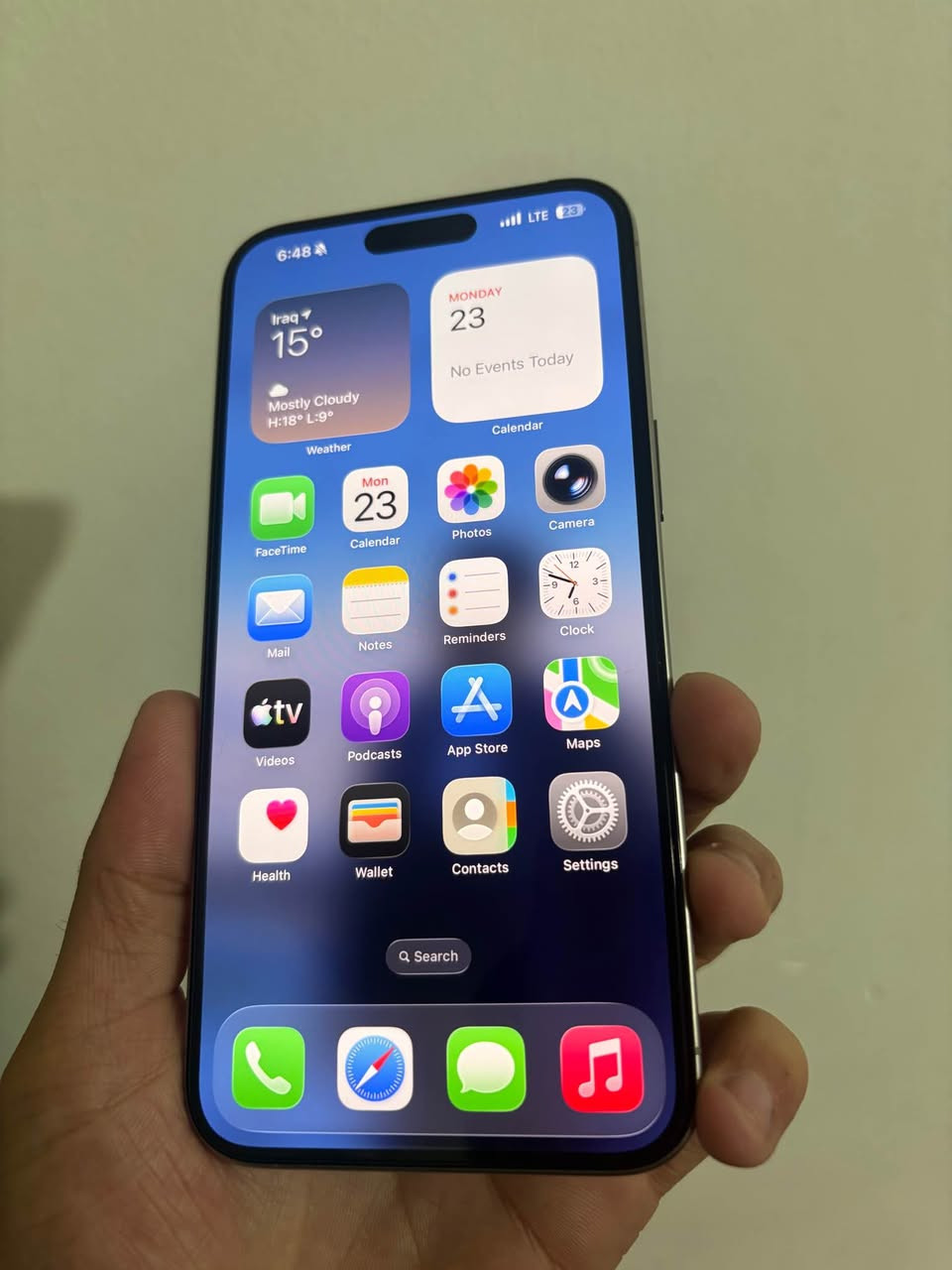 ١٥ پروماكس ٢٥٦ گيگا و ٢ سيمة پاتري ٨٥ نةكراوة بةشةرت بي حةيب شاشةي كةميك شوختي هةية ٦٧٠ دولار پارةي ١ سيميك كةمتر تكاية مشتةري ني نامة مةنيرة أربيل, العراق


**إذا كنت صاحب هذا الإعلان وتريد حذفه لأي سبب، رجاءا أرسل رسالة إلى الدعم الفني**