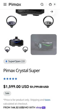 للبيع نظارة Pimax Crystal Super – بأقل من نصف السعر ​لعشاق المحاكاة وا...