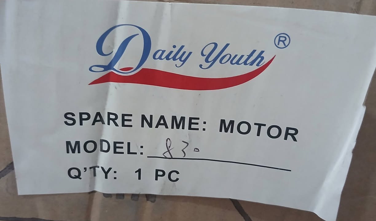 ماطور جهاز جري شركة daily youth نظيف للبيع


**إذا كنت صاحب هذا الإعلان وتريد حذفه لأي سبب، رجاءا أرسل رسالة إلى الدعم الفني**