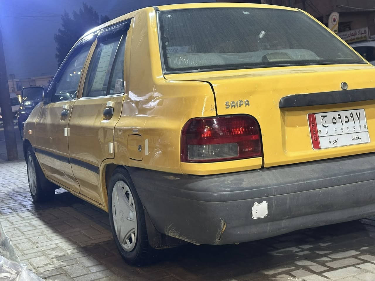 السلام وعليكم سايبا 2016 مكفوله كفاله عامه السياره كير ومحرك وحداديه كله كفاله صدر خلفي امامي جديد تخم تاير جديد السياره مدوشمه عام مصفره هيه وغرامات السعر 40 مكاني بغداد البياع شرطه الخامسه الرقم ***********
