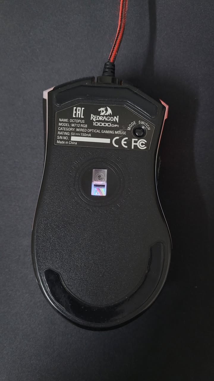 ماوس العاب احترافي من ريدراجون مستخدم

النظافة 80%

سعر ٣٥ بي مجال سعر توصيل حسب المنطقة 

المواصفات: 
- العلامة التجارية: ريدراجون 
- الموديل: Octopus M712 

المواصفات: 
- فأرة ألعاب RGB Redragon Octopus 
- مجهزة بمستشعر Pixart 3325 (10000 نقطة في البوصة) 
- أقصى سرعة لتتبع: 20G 
- 
مؤشر الأداء للاستخدام الاحترافي في الألعاب - إضاءة Redragon Chroma Mark II 
- 7 أزرار قابلة للبرمجة عبر البرنامج 
- دعم برنامج التخصيص Redragon
- 5 أوضاع للذاكرة لتغيير الإعدادات السريعة 
- طول الكابل: 1.8 متر 
- الموصل: USB مطلي بالذهب 
- حجم الماوس: 125.7 × 65 × 41.5 ملم 
- وزن الماوس: 120 جم - 

مادة الماوس: ABS


**إذا كنت صاحب هذا الإعلان وتريد حذفه لأي سبب، رجاءا أرسل رسالة إلى الدعم الفني**
