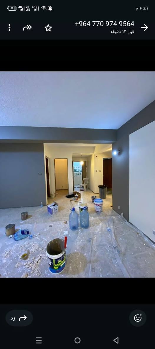 سلام عليكم صباغ ديكورات منازل شغل درجه اولى كافت نواع الصبغ شغل تسليم مهندس ولتزام  بلعمل تصال ***********
