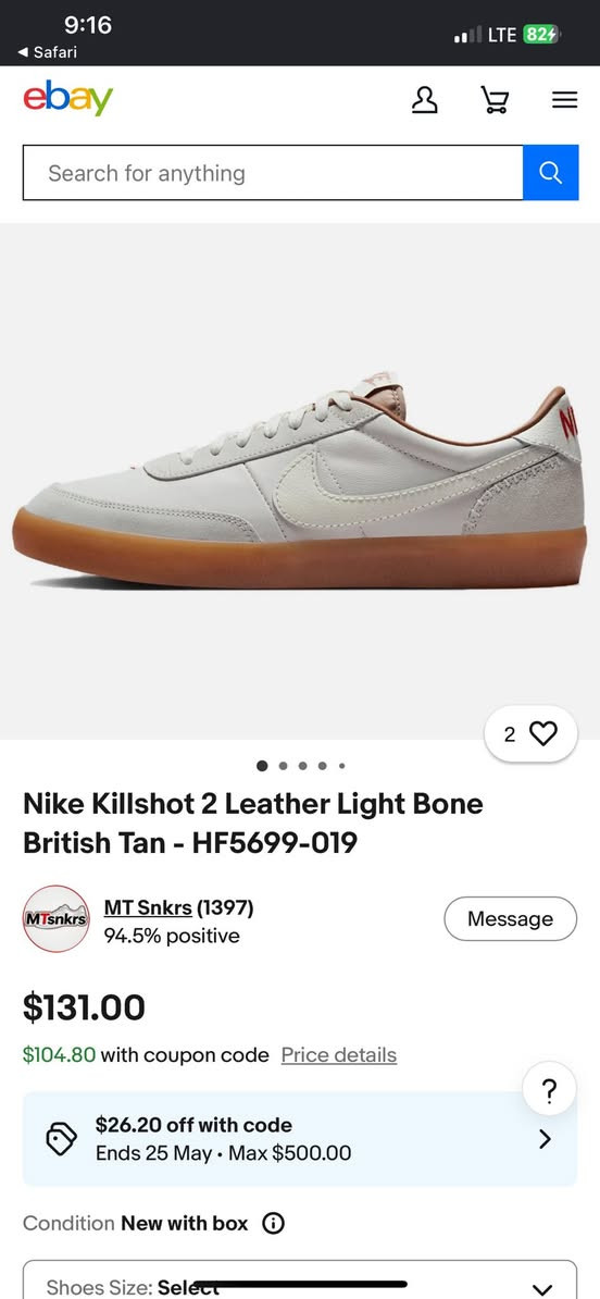 Nike 🔥
بالة اوربية اورجينال 💯

القياس:  ٤١

طول:  ٢٦

توصيل السعر راسلني خاص 📩


**إذا كنت صاحب هذا الإعلان وتريد حذفه لأي سبب، رجاءا أرسل رسالة إلى الدعم الفني**