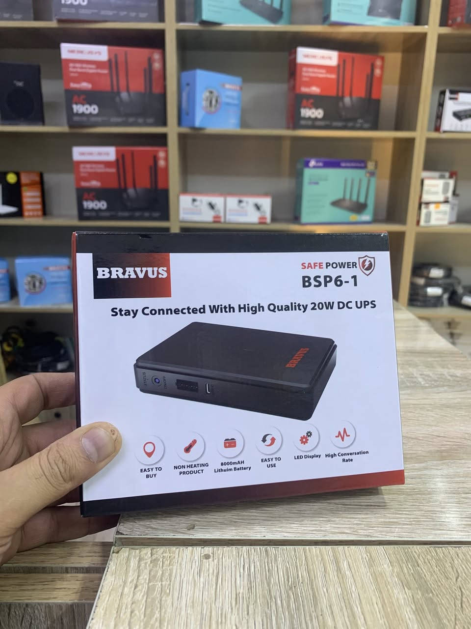 🔋 مركز الصفا لخدمات الإنترنت
UPS برافوس BRAVUS Safe Power BSP6-1

ابقَ متصلاً حتى أثناء انقطاع الكهرباء!

✅ يشغّل الراوتر
✅ يشغّل تحويلة الكيبل الضوئي (ONU)
✅ يشغّل جهاز النانو (Nano)
✅ بطارية ليثيوم 8000mAh عالية الجودة
✅ شاشة عرض LED لمتابعة حالة البطارية
✅ تحويل تلقائي سريع عند انقطاع الكهرباء
✅ حجم صغير وسهل الاستخدام

💰 السعر: 25,000 دينار فقط

🚚 التوصيل مجاني إلى جميع محافظات العراق

📞 للحجز والاستفسار:
***********
📱 واتساب – ماسنجر – اتصال

مركز الصفا
خدمات الإنترنت والكيبل الضوئي وأجهزة الشبكات وكاميرات المراقبة
