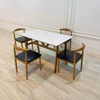 #سارع_بالحجز_ #الجميع  ميز طعام 4 كرسي رجل حديد  دوشمه جلد سطح الميز ر...