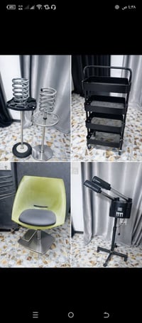 كرسي صالون • ترولي تنظيم • جهاز بخار شعر