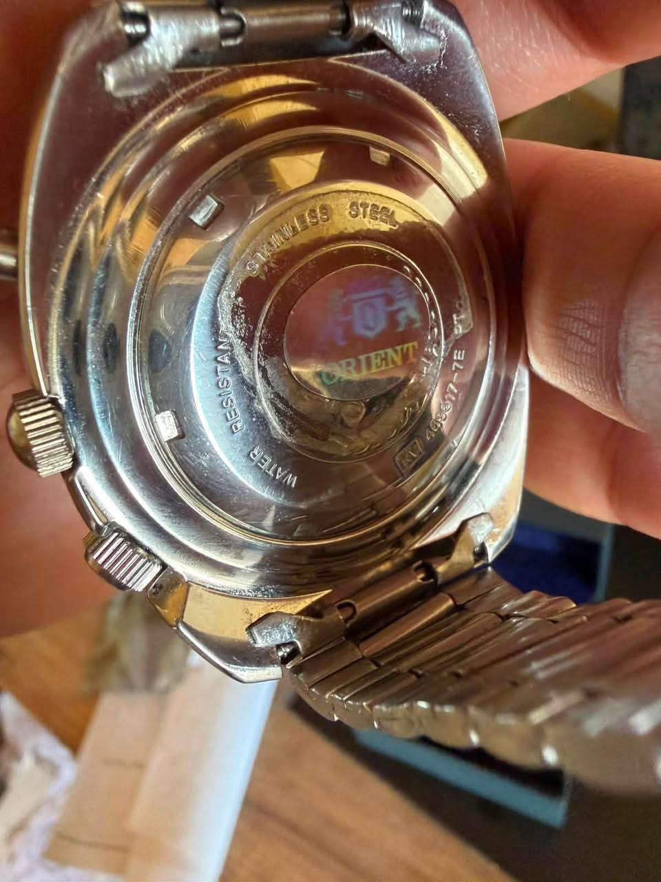 Vintage Orient Super King ( SK) 1977
اورينت قديم سوبر كينك انتاج ١٩٧٧
ماكنه أوتوماتيك 
قطر ٤٣
إصدار داخل يابان 
لون مينا سمائ نادرا
توصيل موجود


**إذا كنت صاحب هذا الإعلان وتريد حذفه لأي سبب، رجاءا أرسل رسالة إلى الدعم الفني**