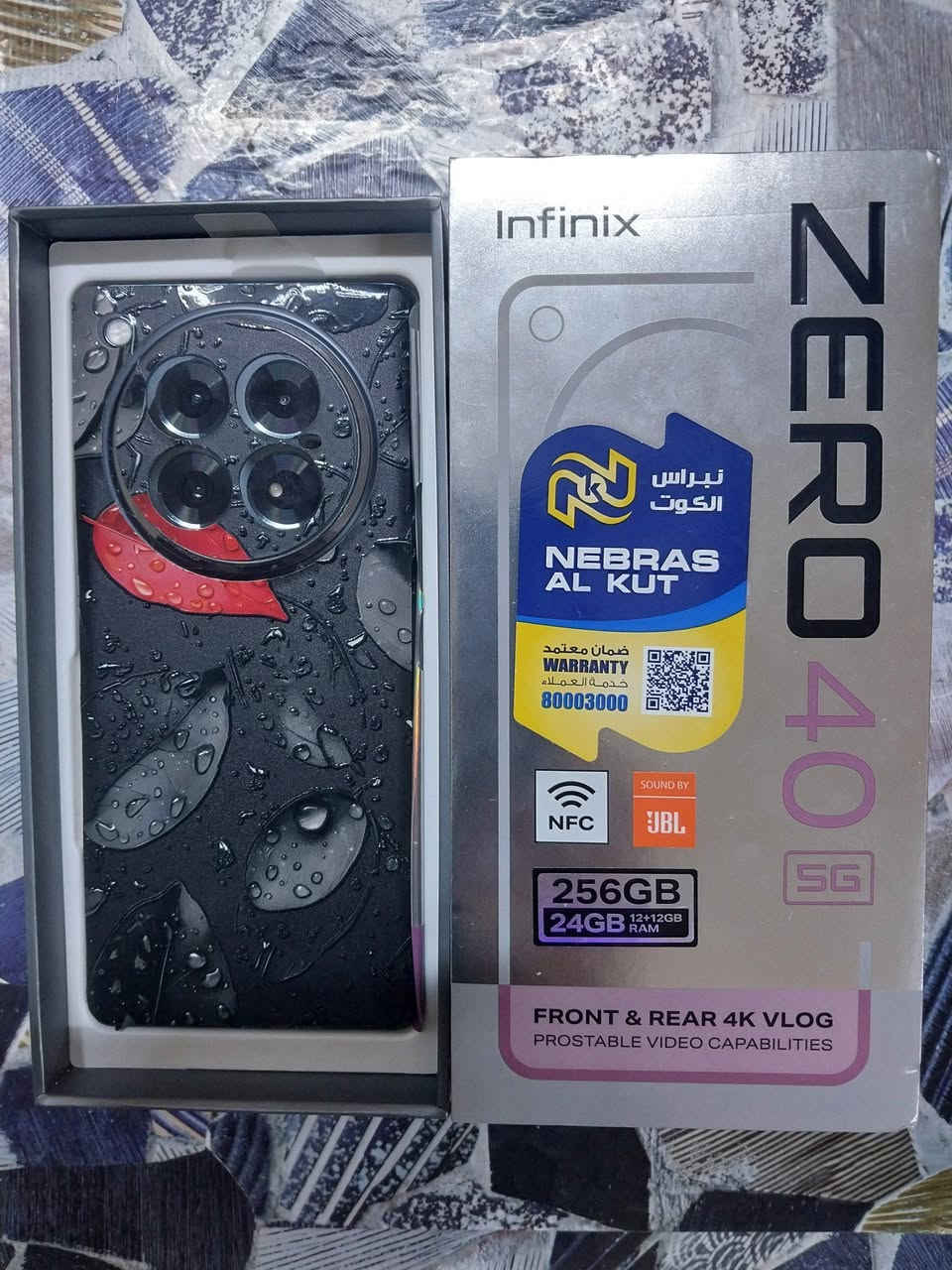 ●انفنكس زيرو 40  [5G]
● بسعر 180 الف
●حجم الشاشة 6.78 بوصة
●تردد الشاشة 144 هرتز 
●نوع الشاشة AMOLED 
●الذاكرة 256 جيجابايت 
● الرام 24 جيجابايت 
الكاميرا 108 + 50 + 2 ميجابكسل 
●المعالج Mediatek Dimensity 8200
●ملحقاته كامله كارتونه وشاحنه 
●مبدله شاشه وكاله الاصليه 
●الظهر بي كم فطر مغلف 
●بسعر 180 الف
●يوجد توصيل


**إذا كنت صاحب هذا الإعلان وتريد حذفه لأي سبب، رجاءا أرسل رسالة إلى الدعم الفني**