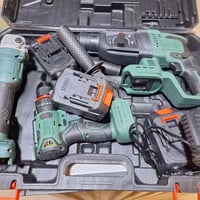 عدة متكونة من 3 قطع  دريل همر 4 مودات  دريل فتح وشد لقمة حديد  كوسرة م...