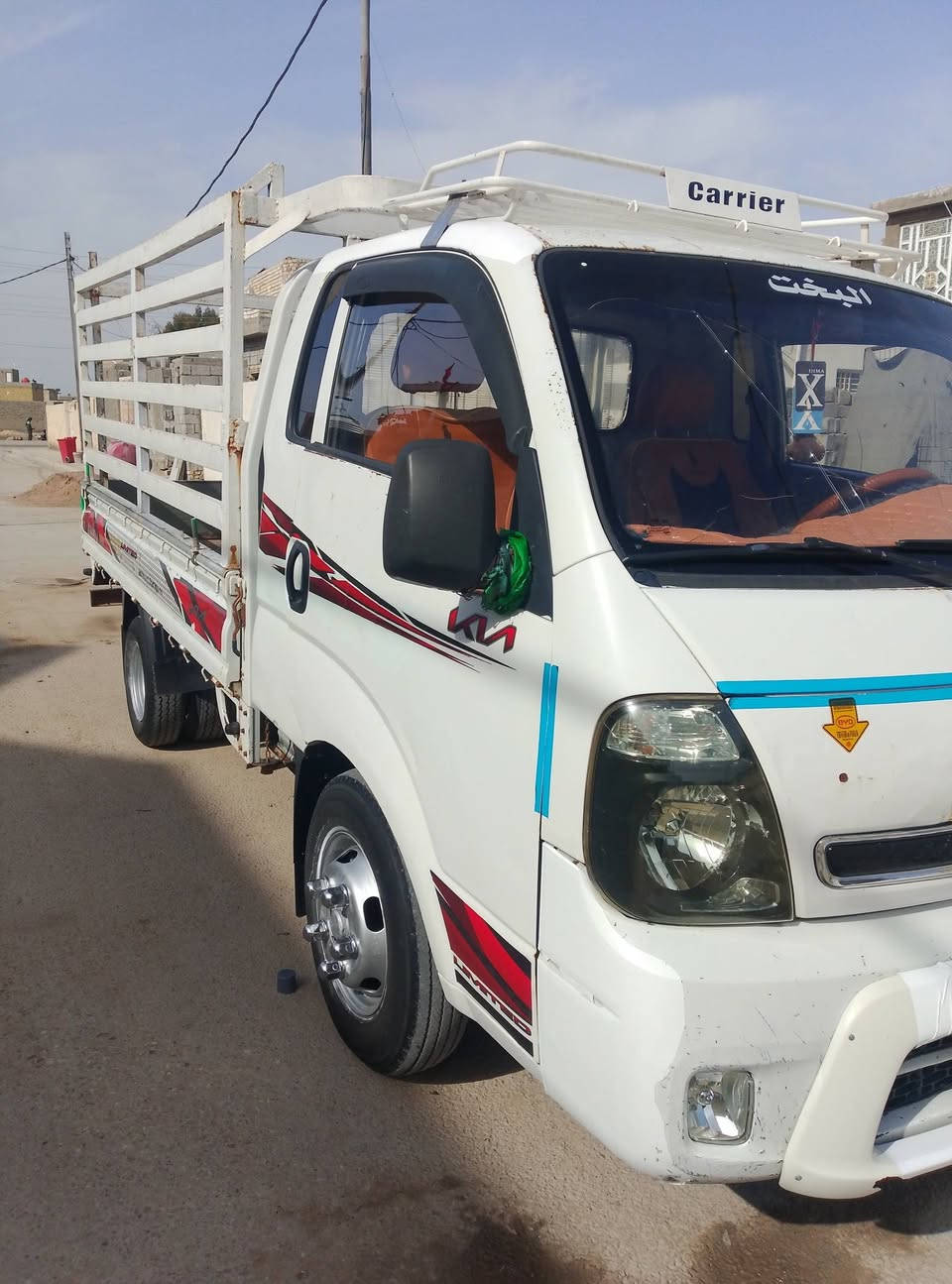 سلام عليكم كيه حمل للبيع موديل 2010 رقم سليمانية تخم تاير جديد محور ويل 14 ستد 27 السياره مكفوله كفاله عامه محجر تسكام مكينه وكير جدد دوشمه جديده شاصي رقم شاصي كله مكفول مكان السياره واسط السعر 83 وبيها مجال ***********
