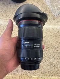 عدسه كانون ١٦-٣٥ رنك الاحمر فتحه ٢.٨ عدسه نظيفه كلش شخط مابيهة سعرهة ١...