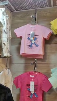 تيشيرت بنات • قطن١٠٠٪ • مقاس١-٦سنة