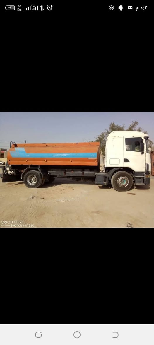 سلام عليكم اسكانيا تنكر للبيع موديل 2001  السعر 120 وبيها مجال  عنوان بصره سفوان رقم الهاتف ***********  ***********
