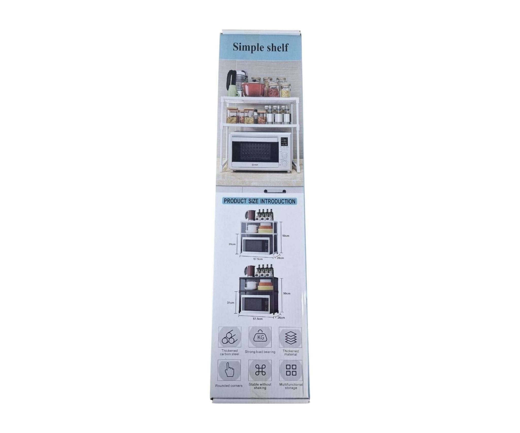 الاستخدامات
#خصم 30٪✓✓✓✓✓

تنظيم أدوات المطبخ مثل الأطباق، الأكواب، علب البهارات، وصناديق الطعام

مثالي لوضع الميكرويف أو الفرن الكهربائي بالأسفل وتخزين المستلزمات فوقه

مناسب لاستخدامه كرف إضافي في المطبخ، غرفة الطعام أو حتى المكتب

يساعد في استغلال المساحات الضيقة بشكل عملي ومرتب

المميزات

تصميم بسيط وعملي يناسب جميع المطابخ والديكورات

مقاسات مثالية: العرض 57.5 سم × العمق 26 سم × الارتفاع 50 سم

رفّان متينان يتحملان وزنًا كبيرًا بفضل الخامة السميكة

ثبات عالي بدون اهتزاز حتى عند وضع أجهزة كهربائية مثل الميكرويف

زوايا مدوّرة للحماية من الخدوش أو الإصابات أثناء الاستخدام

سهولة التركيب بدون أدوات معقدة

استخدام متعدد الأغراض في المطبخ، غرفة التخزين، المكتب أو الحمام
#للتواصل مراسلة الصفحة
#الجميع


**إذا كنت صاحب هذا الإعلان وتريد حذفه لأي سبب، رجاءا أرسل رسالة إلى الدعم الفني**