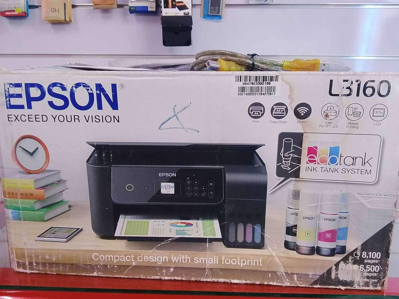 🔥 للبيع طابعة EPSON L3160 وكالة 🔥

المواصفات:
✅ طباعة ملونة + تصوير + سكنر + واي فاي
✅ شاشة LCD ملونة 3.7 انش
✅ طباعة من الموبايل بدون كيبل
✅ نظام EcoTank الموفر - الحبر يكفي 8100 ورقة اسود و 6500 ملون
✅ جودة عالية للصور والمستندات

الحالة: نظيفة جدا وشبه جديدة
الملحقات: بالكارتون + كيبل اصلي + سي دي التعاريف + كتيب + 4 عبوات حبر Epson 103 اصلية جديدة

السعر: 360,000 دينار عراقي 
قابل للتفاوض البسيط للمشتري الجاد

المكان: الموصل - [ناحية وانه يم يد الموصل]
للتواصل: [***********
***********]

ملاحظة: سعرها جديد بالمحل 380+ الف بدون حبر
البيع بسبب السفر

الصور: الطابعة + الشاشة + الكارتون + الملحقات موصل, نينوى
