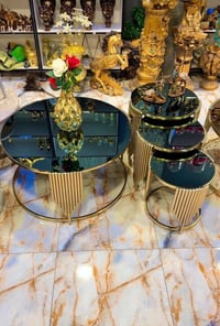 سيت طبلات • دائري • عسلي واسود