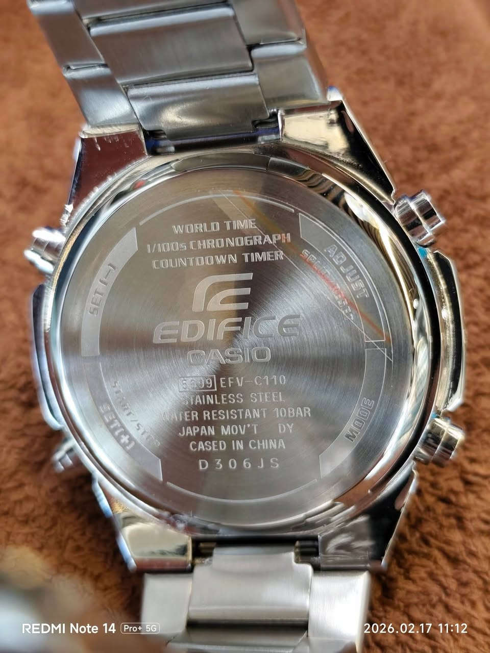 بسم الله
ساعة (Casio Edifice EFV-C110D-5A Analog Digital Chronograph) ماكینة اصلي ياباني
مكينة کوارتز بیطاریة یابانی اصلي
نافذة للعرض التاريخ
منبة
لید داخل ارقام
كرنوكراف
كامل ستیل
قطر 42ملم
السعر 125 الف👉👉👉
نسبة النظافة 100%غیر مستعمل


**إذا كنت صاحب هذا الإعلان وتريد حذفه لأي سبب، رجاءا أرسل رسالة إلى الدعم الفني**