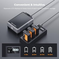 شاحن ثلاثي • بطاريات LP-E10 • K&F Concept