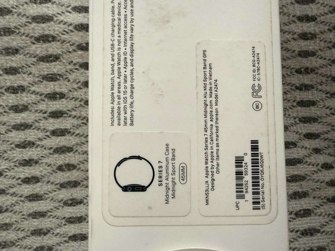Apple Watch Series 7.
الحجم: 45 مم (45MM)
بطارية: 100‎%‎
السعر : 225


**إذا كنت صاحب هذا الإعلان وتريد حذفه لأي سبب، رجاءا أرسل رسالة إلى الدعم الفني**