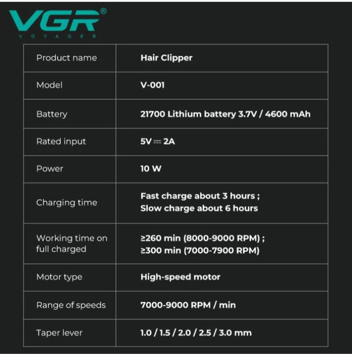 من أشهر المنتجات التي تحمل هذا الرمز، وهي ماكينة حلاقة احترافية تتميز بـ:
المحرك: قوي يصل إلى 9000 دورة في الدقيقة (RPM).
البطارية: سعة 4600 مللي أمبير، تعمل لمدة تصل إلى 300 دقيقة.
الشفرات: شفرة ثابتة مطلية بـ DLC وشفرة متحركة من السيراميك.
الشاشة: شاشة LED رقمية لعرض مستوى البطارية والسرعة. 
تقدر تعتمد عليها كعنصر اساسى او تعتمد عليها بس فمكان شغلك 
مكنه متكامله وعليها عرض لفتره محدودا بسبب توافر كميه محدودا منها 
✨✨✨تواصل برايڤت


**إذا كنت صاحب هذا الإعلان وتريد حذفه لأي سبب، رجاءا أرسل رسالة إلى الدعم الفني**