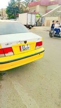 سمند 2009 رقم انكليزي مصفرة خيط تبخير سيارة خير من الله صدر امامي خلفي...