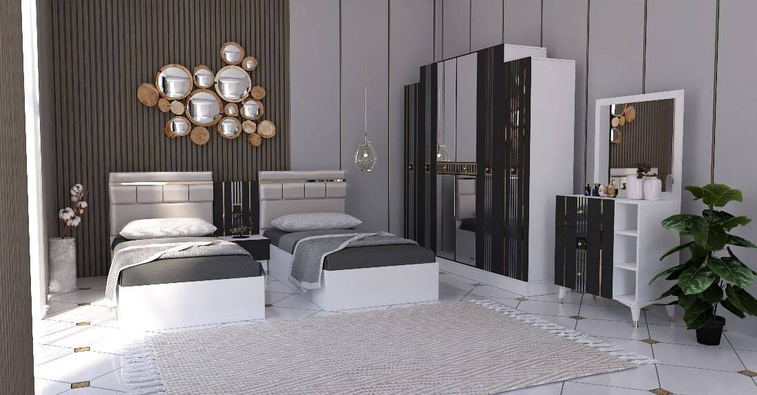 غرفة نوم  ابواب 5 قطع شبابية  معمل اصلي درجة اولى 📢
نفس الصورة بالضبط 💯
سكك ثلاث مراحل
نرماده هايدروليك
قياس الكنتور 220سم✅
سرير عدد2 قياس90*200✅
كومدي عدد1..قياس 45سم✅
ميز تواليت... قياس 80سم✅
متوفرة بالوان وموديلات مختلفه

السعر  610 الف 
 
توصيل بغداد مجانا 
اطراف 20 الف 
محافظات 75 الف

متوفر وتساب ***********
