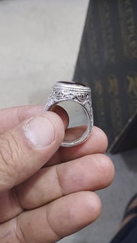 فضة عيار ٩٩٠ • عقيق يمني • وزن ٣٣غ