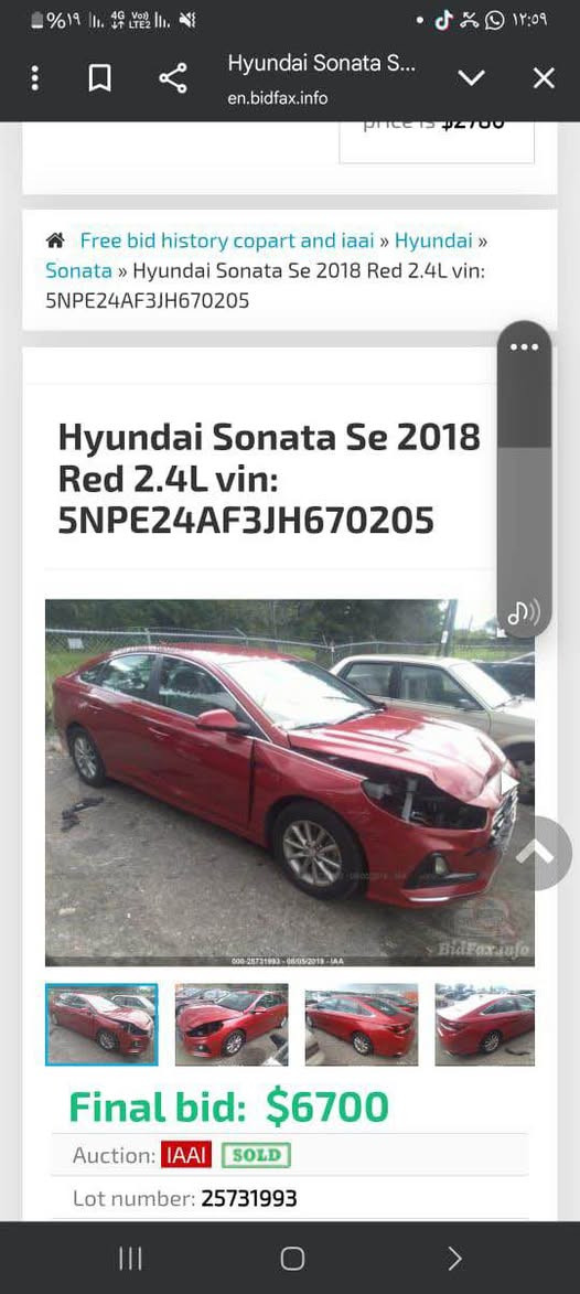 السلام عليكم
سوناتا 2018 وارد أمريكي رقم بصرة حرة السنوية منتهية ماشية 84 الف كيلو بيها ملاحظات بسيطة 
حادث بدون ايرباك صور الحادث موضحة بالمنشور
السعر 138 وبيها مجال
*********** 
 77335500030 الزبير, البصرة
