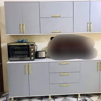 كاونتر MDF • مترين أرضي وملحق • سنك متر و٢٠