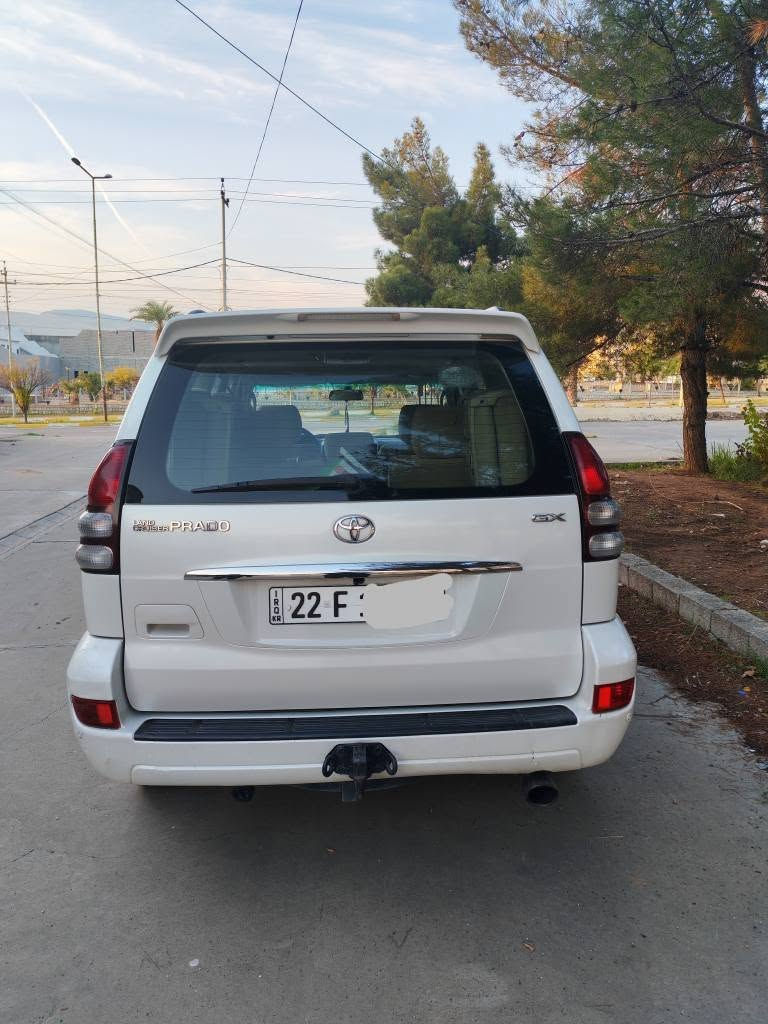 تۆیۆتا پڕادۆ مۆدیل 2007 گێڕ ئۆتۆماتیک دەبڵ ئەکسل سێ ڕیز کوشین و تەبرید مەرکەزی  شاشەو کامیراو و حەساس جام ئۆتۆو کامیرەی پشت و پێش ناو زەردو ئاوێنە کارەبای گێرو مەکینەی بەشەرت سیستەمی غازی ئیتاڵی لەسەرە چوار تایەی نوێی لەبنە سەنەوی و ڕەقەمی تا 2031 نوێیە هەزەی نوێیە بەناوی خۆم دوو پارچەی بۆیاغە بێ ناو گرتتەحویل و غرامە بەشەرت سعری 143 وەرەقەو معامەلە 
شوێن کۆیە هەموو شتم نوسیوە مشتەری تەلەفۆن بکە وەڵامی نامەو کۆمێنت نادەمەوە 
ژ.م ***********
ژ.م *********** كويسينجاك, أربيل
