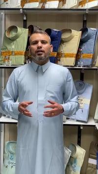 دشداشة صيفي • قماش ياباني واسباني • مقاسات ٥٦-٦٢