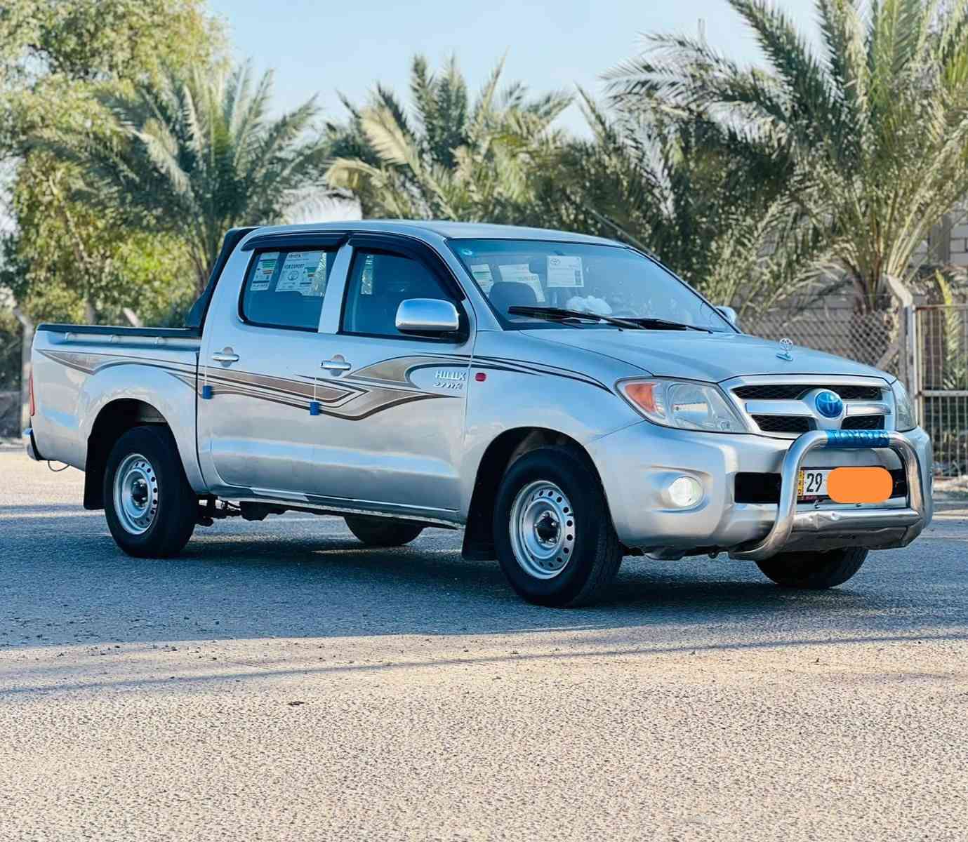 بيكم تيوتا هايلوكس 2006 السياره جديده كلش 
كفالة من الضربه والتبديل مكينه كير حداديه جديده 
تخم تاير جديد شاصي 19 تبريد 🥶+تدفئه 🔥كهربائية كله شغاله شاشه ارضيه وكشنات جلد السياره مسويله ادامه من الدعاميه للدعاميه ماذب عليه ربع رقم واسط مميز  دولي باسمي سنويه مجدده مشروع وطني تريد تحويل تريد وكاله السياره جاهزه مال جناي 
الشراي يتصل 
***********
***********
