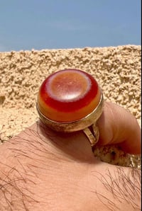 خاتم • عقيق بقري • عقيق أحمر • خاتم عقيق • صياغة يدوية • خاتم قديم • أ...