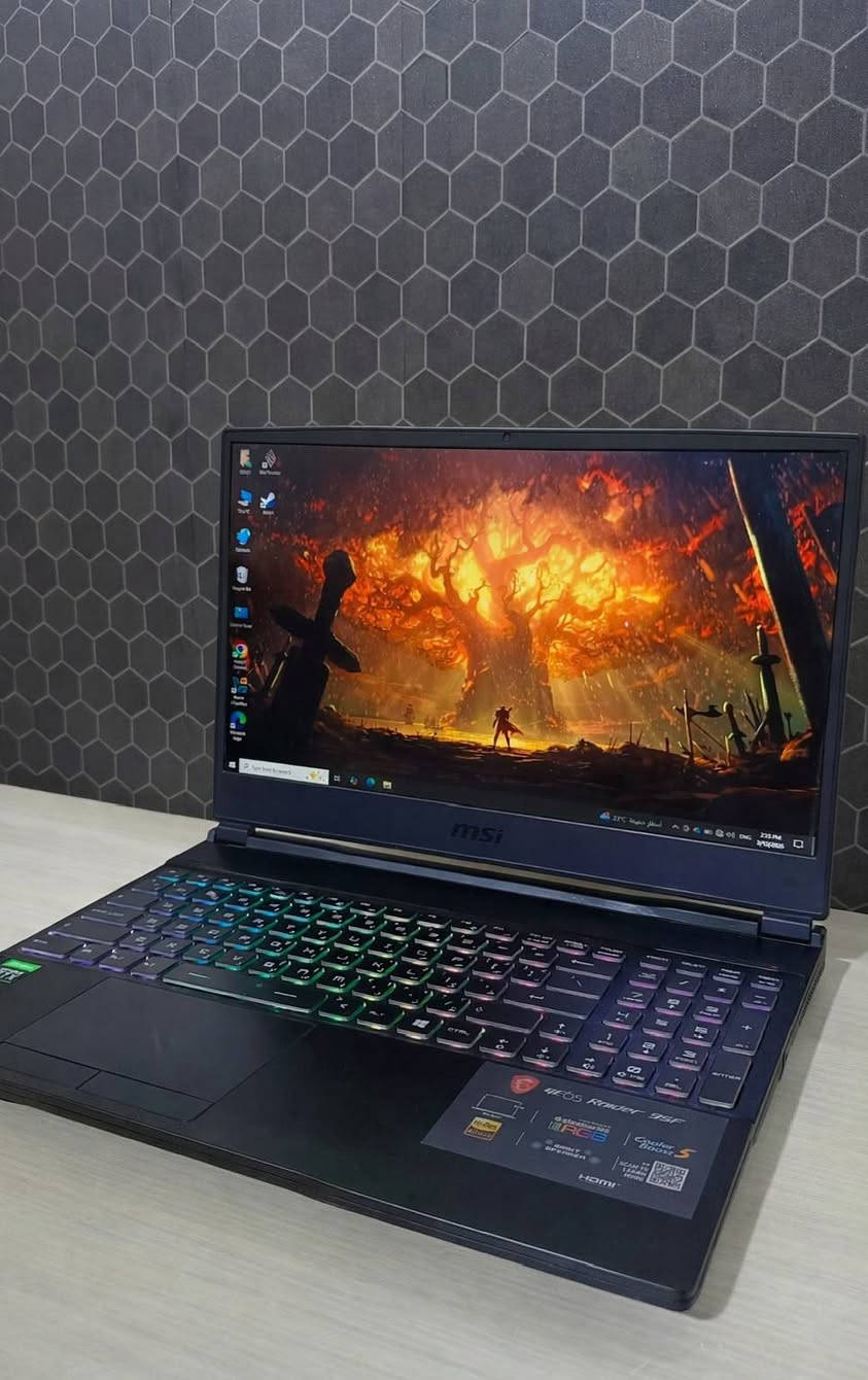 ‏موديل الابتوب MSI GE65 READER 
‏
‏المواصفات
‏Core i7-9750H
‏RTX 2070 8GB GDDR6
‏RAM 16GB DDR4
‏هاردين
‏SSD 512GB NVME M.2
‏HDD 1TB 
‏SCREEN 15.6 IPS 240HZ ANTI-GLARE 
‏
‏نضافه 100% مكفول من كلشي وهاي نسخه مفتوحه الباور مو نسخه MAX-Q يعني اداءه افضل 
‏سعر ٨٩٠ الف 
‏*********** موجود واتس أربيل, العراق
