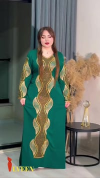 دشداشة كشمير • تطريز ستراس • مقاسات L/XL/2XL