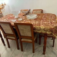 ميز طعام • صاج • ٦ كراسي